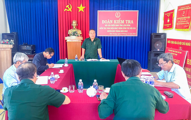 Hội Cựu chiến binh Lâm Đồng: Kiểm tra, giám sát để tổ chức Hội hoạt động hiệu quả