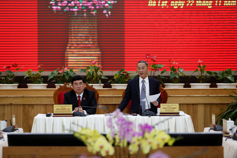 Chủ tịch UBND tỉnh Lâm Đồng Trần Văn Hiệp kết luận Hội nghị