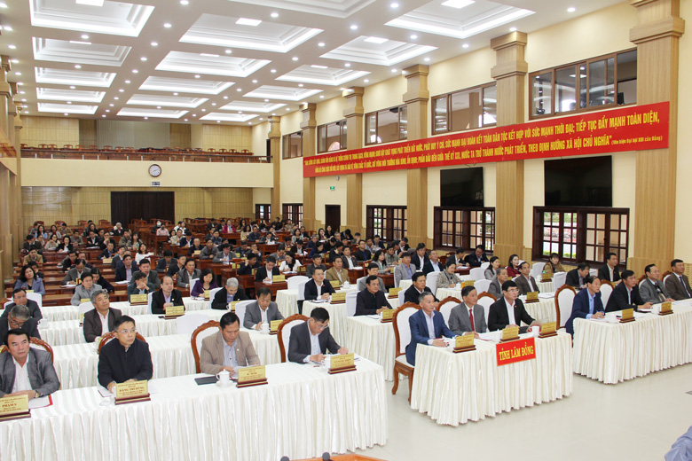 Đại biểu tham dự Hội nghị tại điểm cầu Lâm Đồng