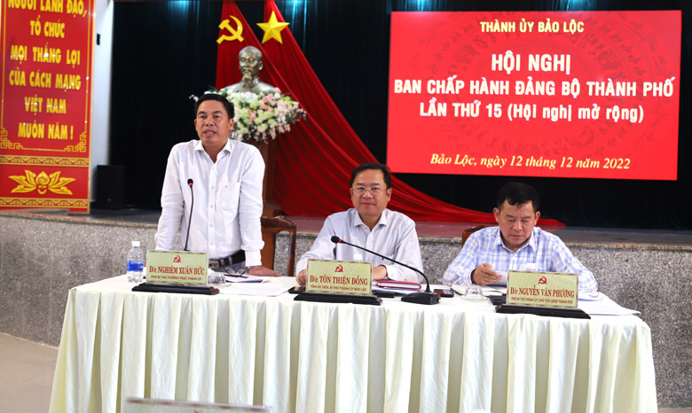 Hội nghị Ban Chấp hành Đảng bộ TP Bảo Lộc lần thứ 15
