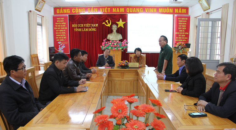 Gặp mặt đoàn đại biểu Lâm Đồng dự Đại hội đại biểu Hội CCB Việt Nam