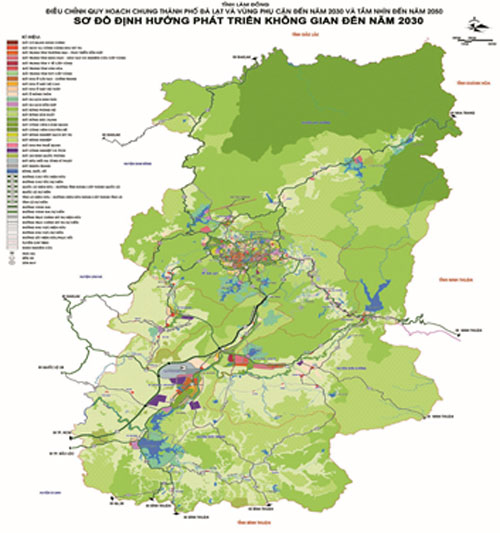 Bản đồ quy hoạch thành phố Đà Lạt theo Quyết định 704/QĐ-TTg  