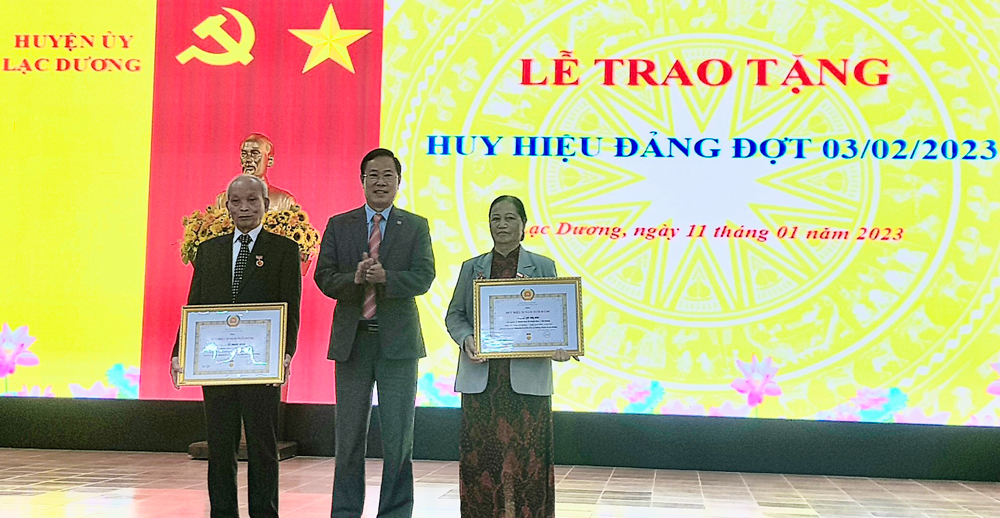 Lạc Dương: Trao tặng Huy hiệu Đảng đợt 3/2