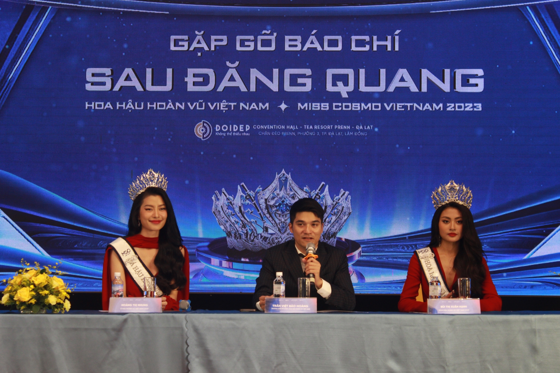 Hoa hậu Hoàn vũ Việt Nam 2023 gặp mặt báo chí sau đăng quang