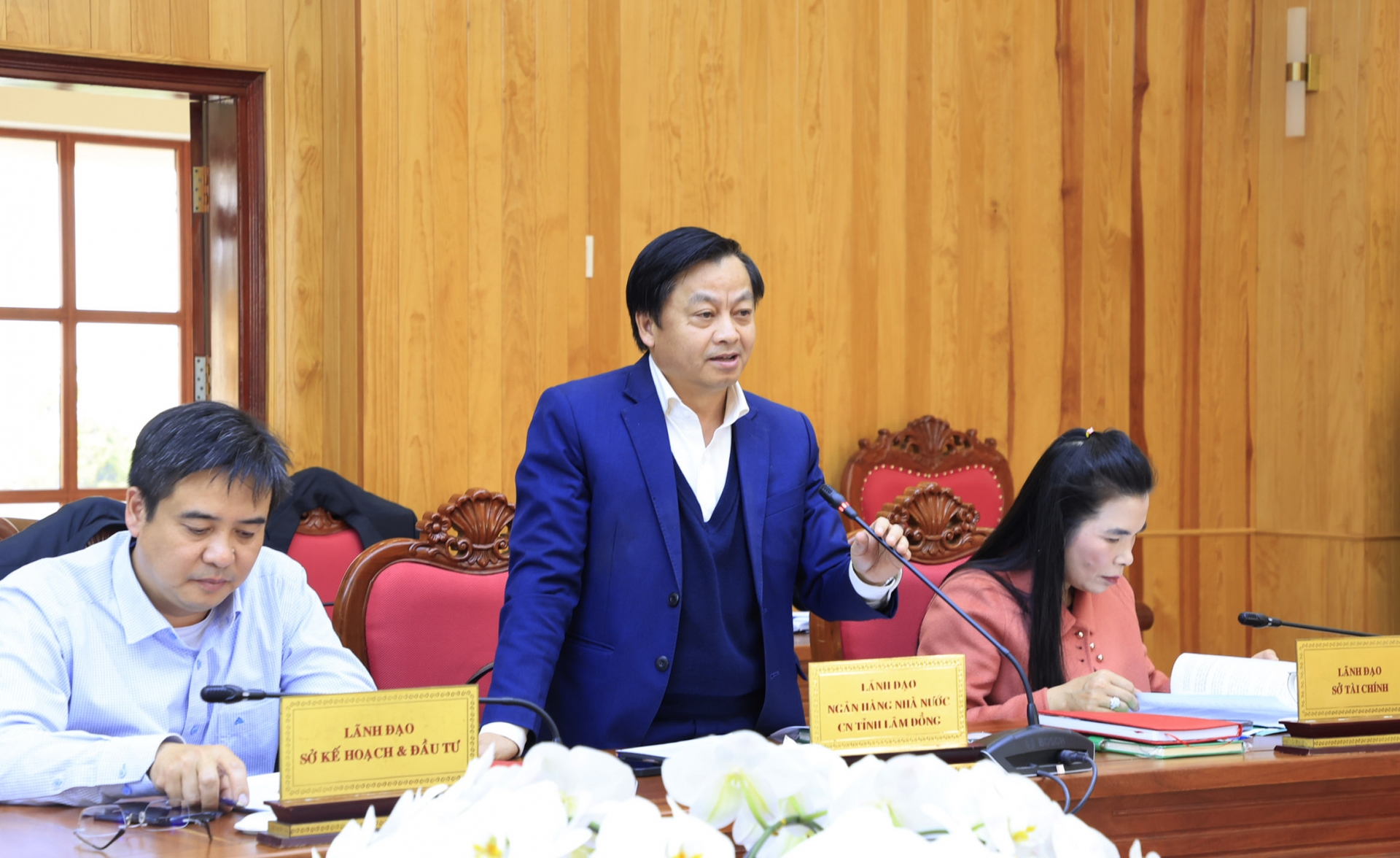Ông Võ Văn Thanh – Giám đốc Ngân hàng Nhà nước, thành viên BĐD, nhận xét hoạt động của NHCSXH