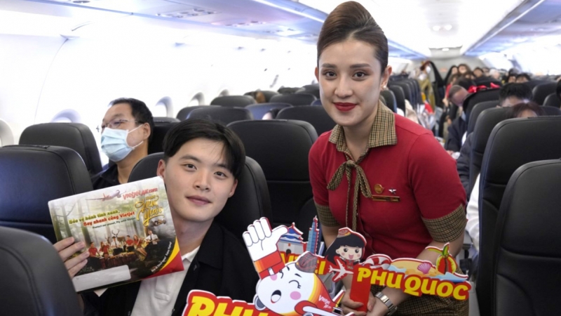Tưng bừng chào mừng chuyến bay kết nối Phú Quốc với Đài Bắc