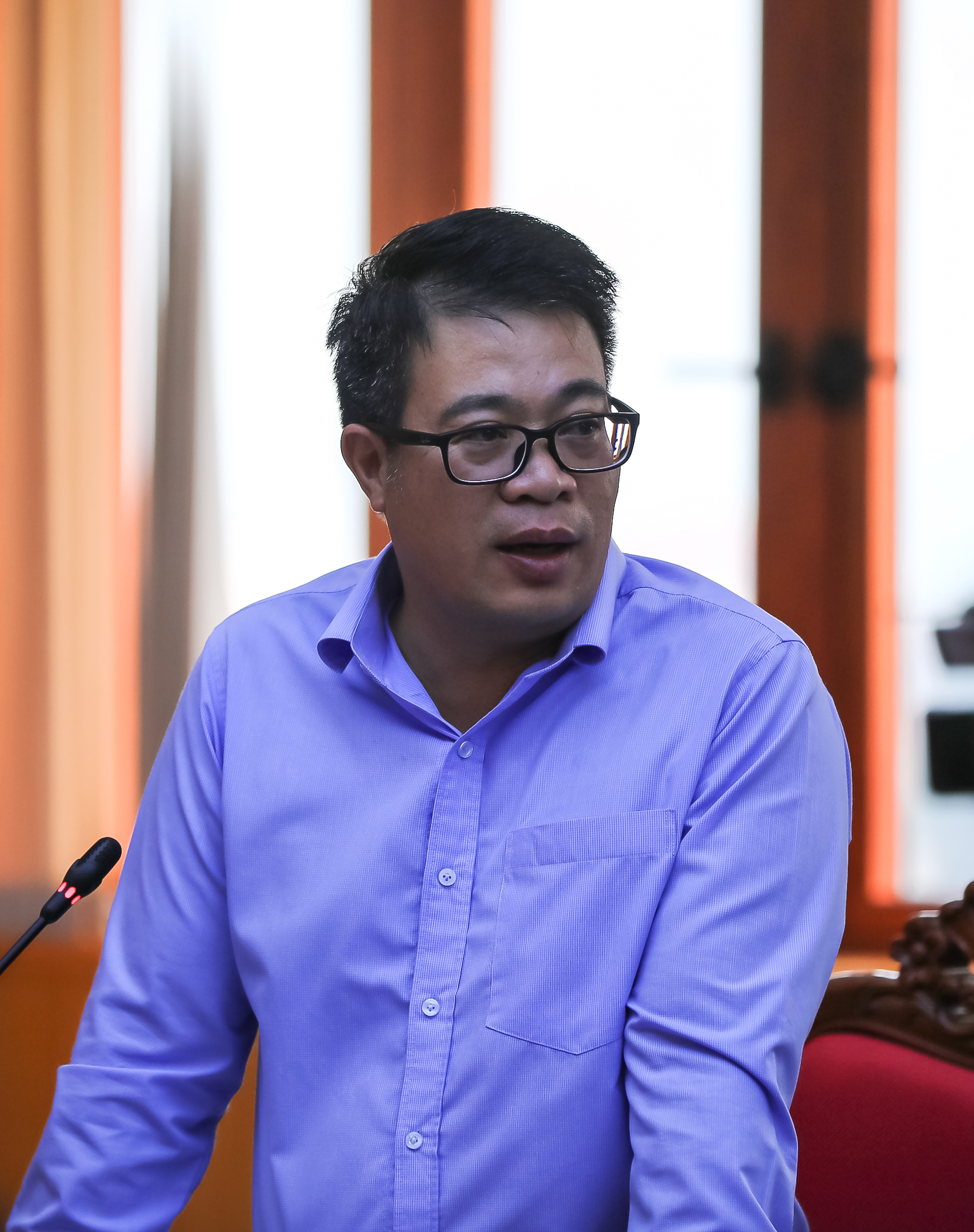 Phó Chủ tịch UBND tỉnh Nguyễn Ngọc Phúc phát biểu tại hội nghị
