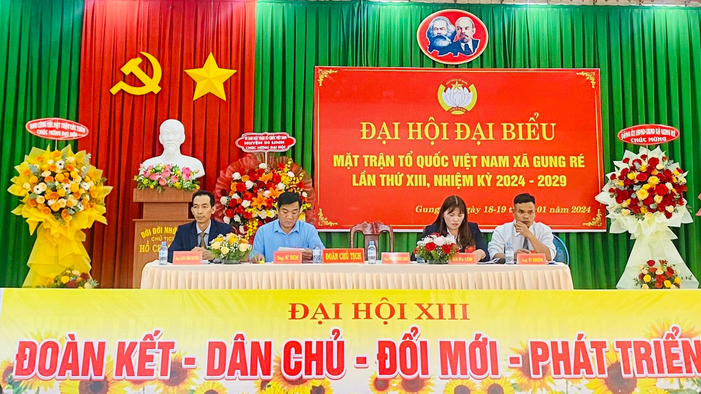 Di Linh: Ủy ban MTTQ Việt Nam xã Gung Ré tổ chức thành công Đại hội điểm