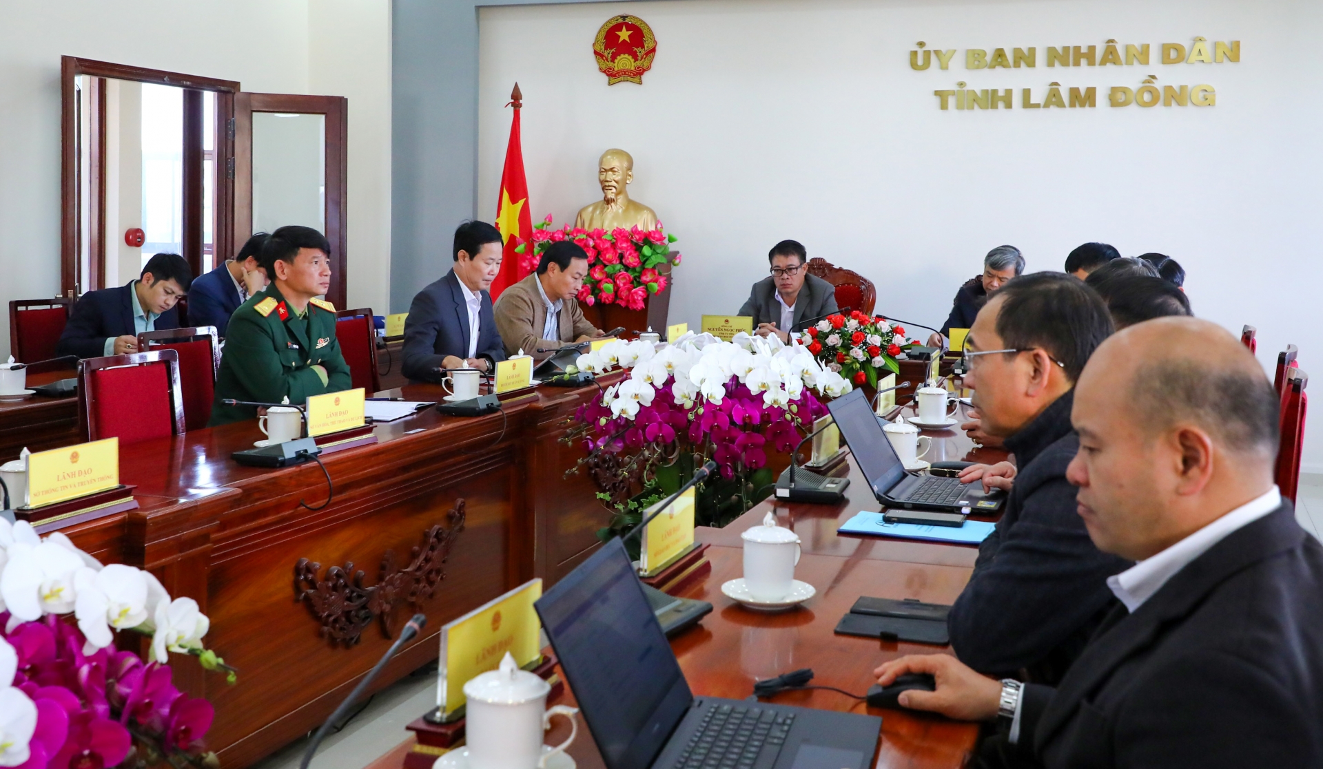 Quang cảnh hội nghị tại điểm cầu tỉnh Lâm Đồng