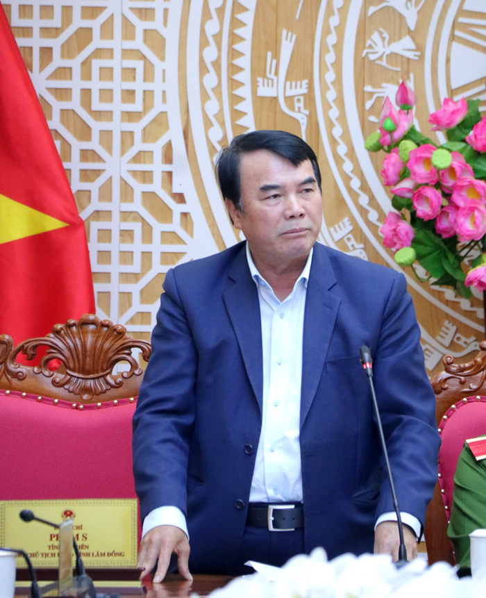 Đồng chí Phạm S - Phó Chủ tịch UBND tỉnh Lâm Đồng phát biểu chỉ đạo