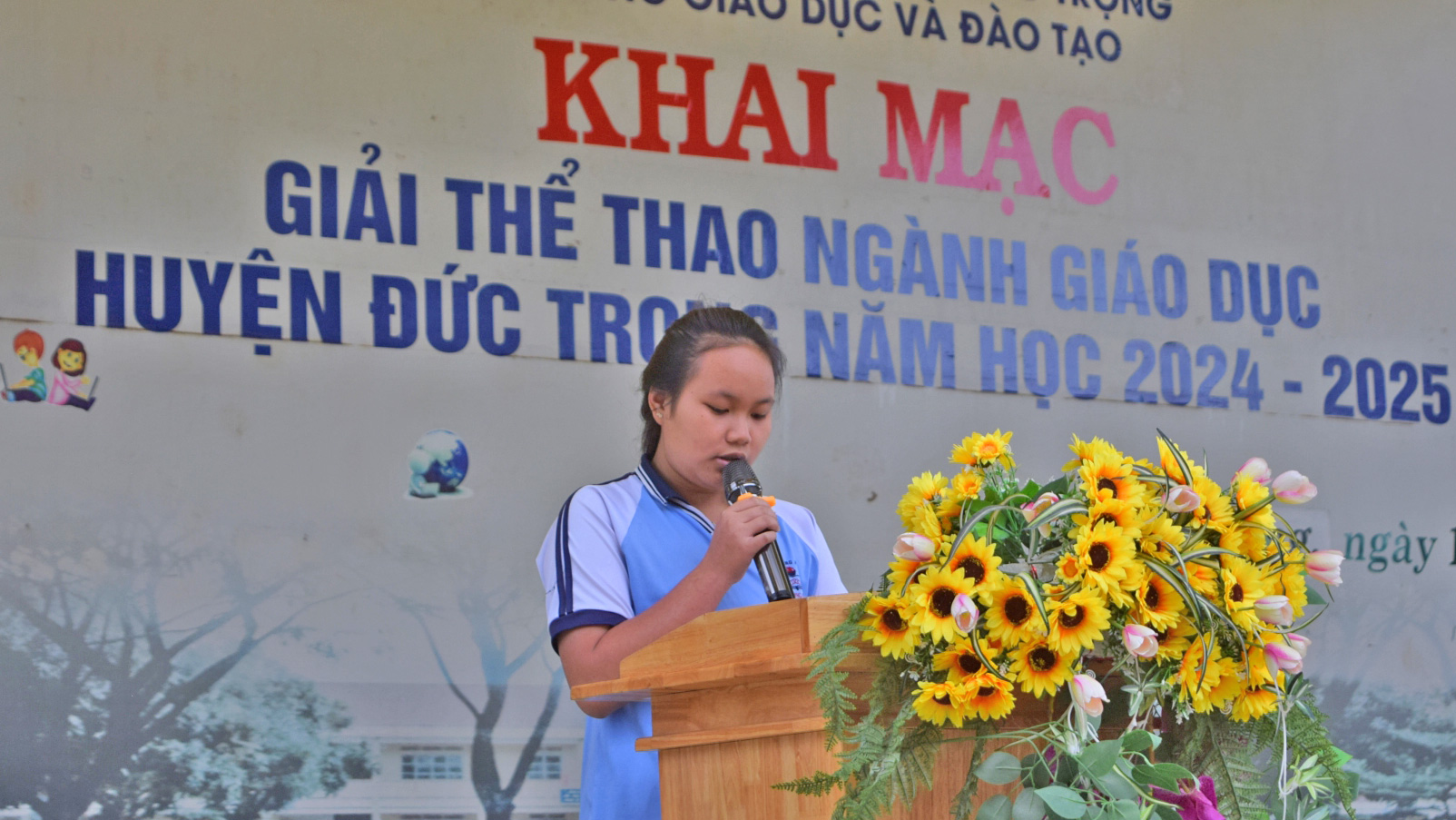 Đại diện VĐV phát biểu tại Lễ khai mạc