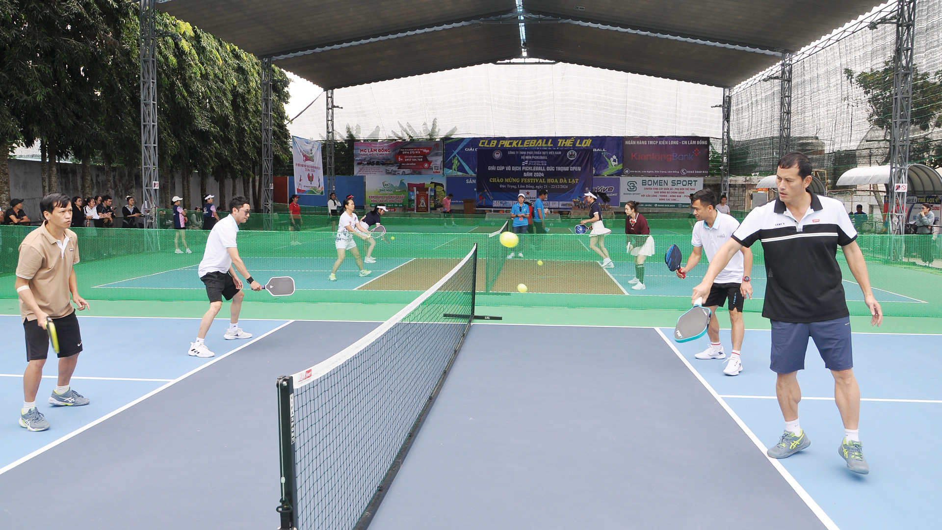 Cụm 5 sân của CLB Pickleball Thế Lợi tại thị trấn Liên Nghĩa, Đức Trọng