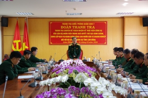 Đoàn thanh tra Quân khu 7 làm việc với Bộ CHQS tỉnh Lâm Đồng