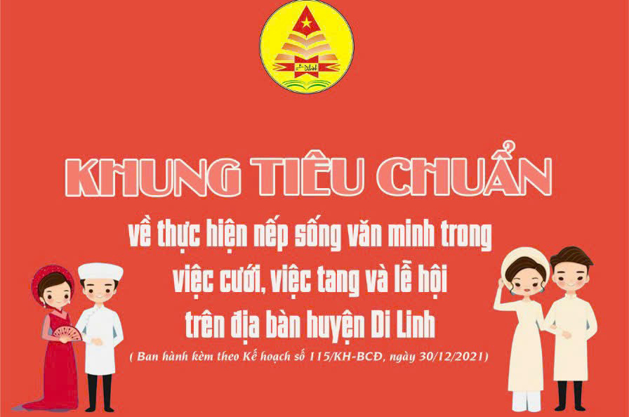 Di Linh: Phát hành Bộ khung tiêu chuẩn về thực hiện nếp sống văn minh trong việc cưới, việc tang và lễ hội