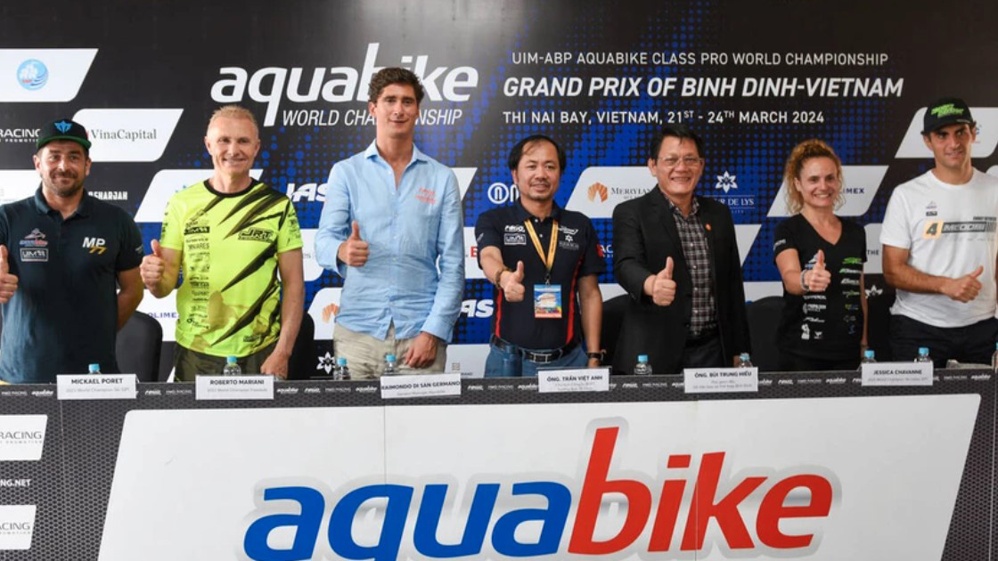Buổi lễ họp báo công bố Giải đua môtô nước thế giới UIM-ABP Aquabike World Championship. (Nguồn: Aquabike)
