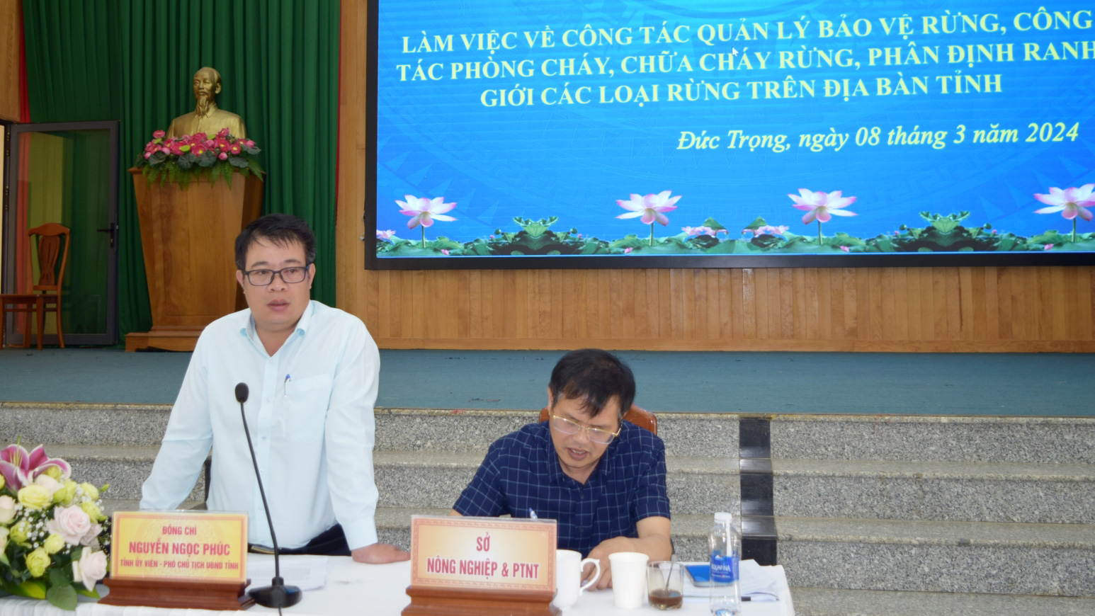 Đồng chí Nguyễn Ngọc Phúc - Phó Chủ tịch UBND tỉnh, phát biểu chỉ đạo