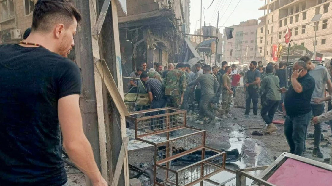 Hiện trường vụ nổ bom tại thị trấn Sayyida Zeinab, ngoại ô Damascus, Syria, ngày 27/7/2023