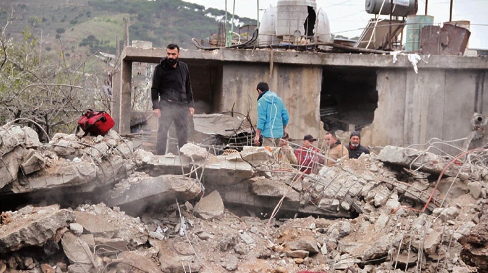 Khu nhà ở Liban bị phá hủy trong đợt không kích của Israel