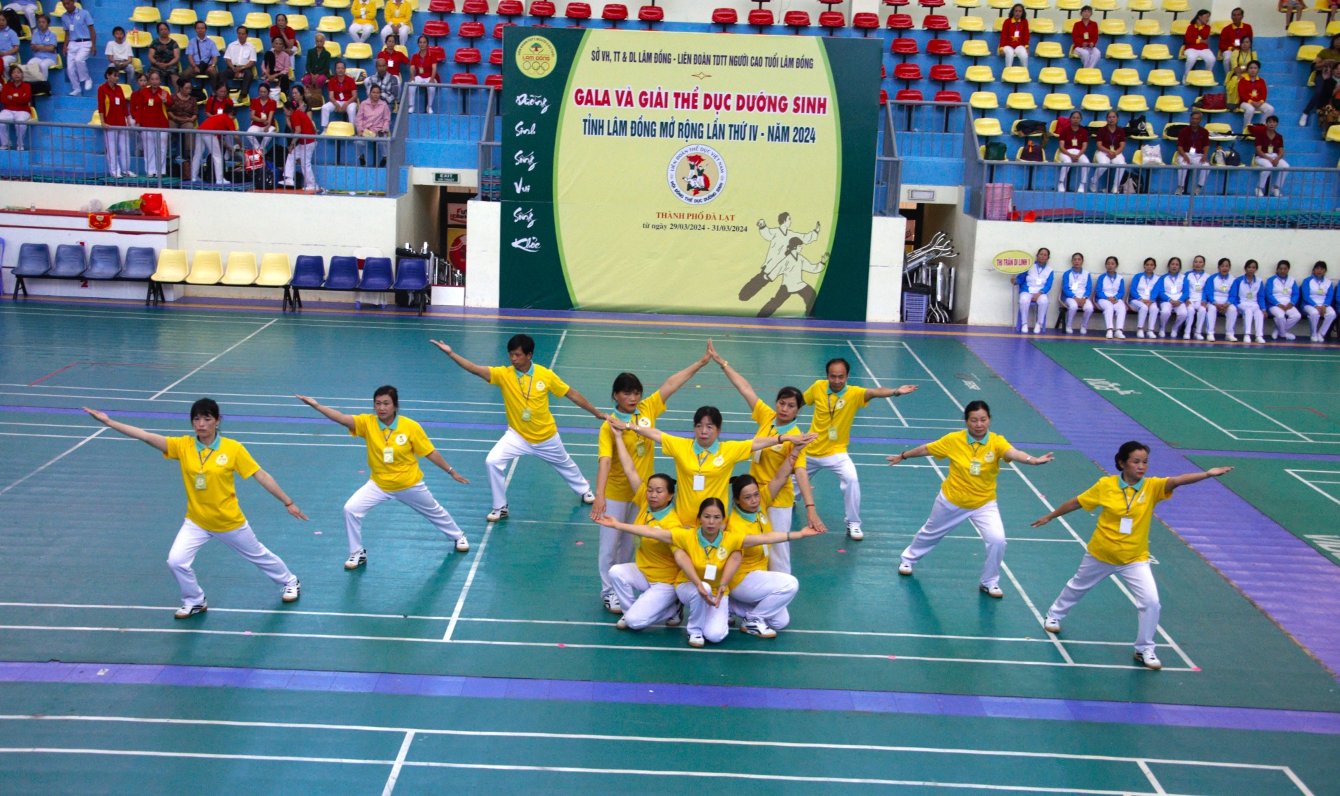 Huyện Di Linh giành giải Nhất toàn đoàn tại Giải thể dục Dưỡng sinh Lâm Đồng mở rộng lần thứ IV-2024