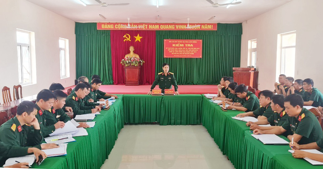 Qua kiểm tra, lãnh đạo Bộ CHQS đánh giá cao kết quả thực hiện nhiệm vụ tại Ban CHQS huyện Đơn Dương năm 2023