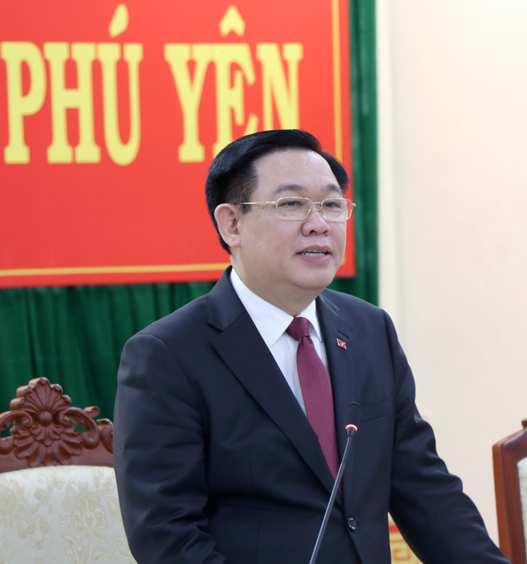 Chủ tịch Quốc hội Vương Đình Huệ phát biểu chỉ đạo tại buổi làm việc