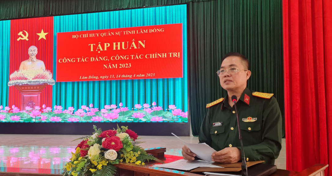 Bộ CHQS tỉnh tập huấn công tác Đảng, công tác chính trị năm 2023