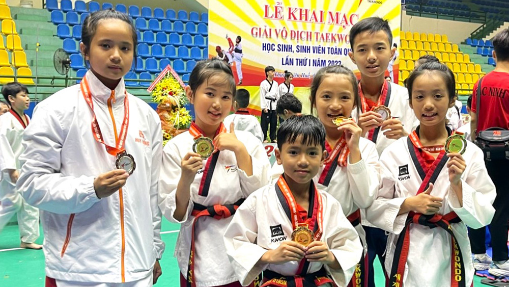 Khối Tiểu học tỉnh Lâm Đồng về nhì toàn đoàn tại Giải Taekwondo học sinh, sinh viên toàn quốc