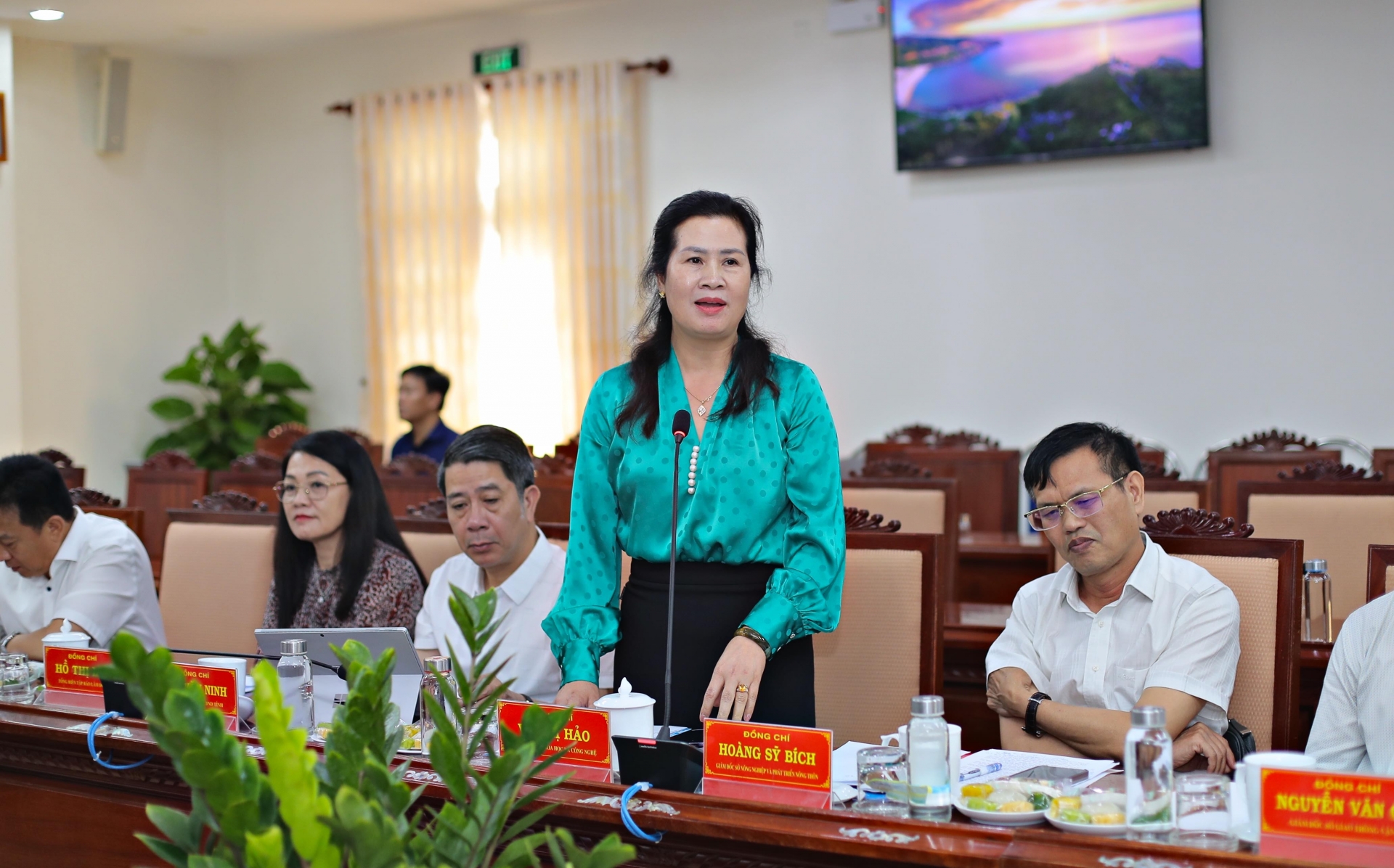 Bà Võ Thị Hảo, Giám đốc Sở KH&CN phát biểu