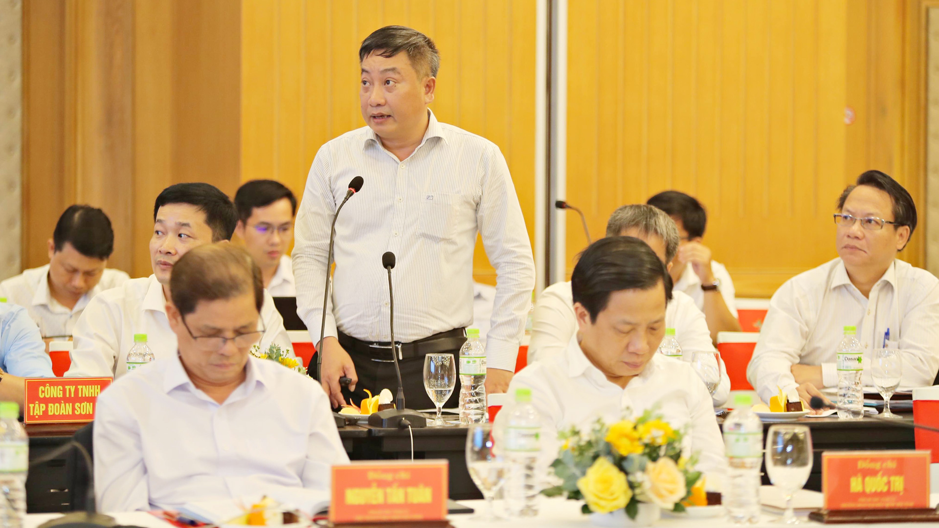 Đồng chí Nguyễn Văn Dần, Giám đốc Sở Giao thông vận tải Khánh Hoà phát biểu