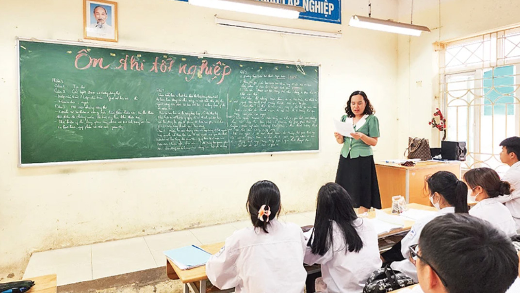 Giờ ôn tập của học sinh lớp 12 Trường THPT Tiền Phong (Mê Linh, Hà Nội)