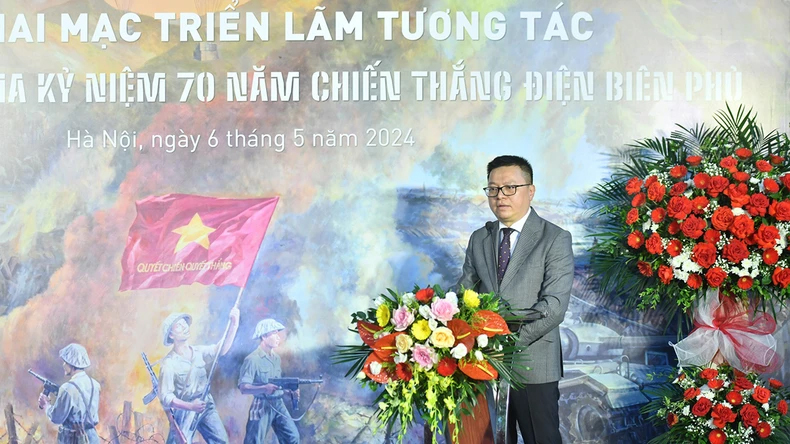 Đồng chí Lê Quốc Minh phát biểu tại Lễ khai mạc triển lãm