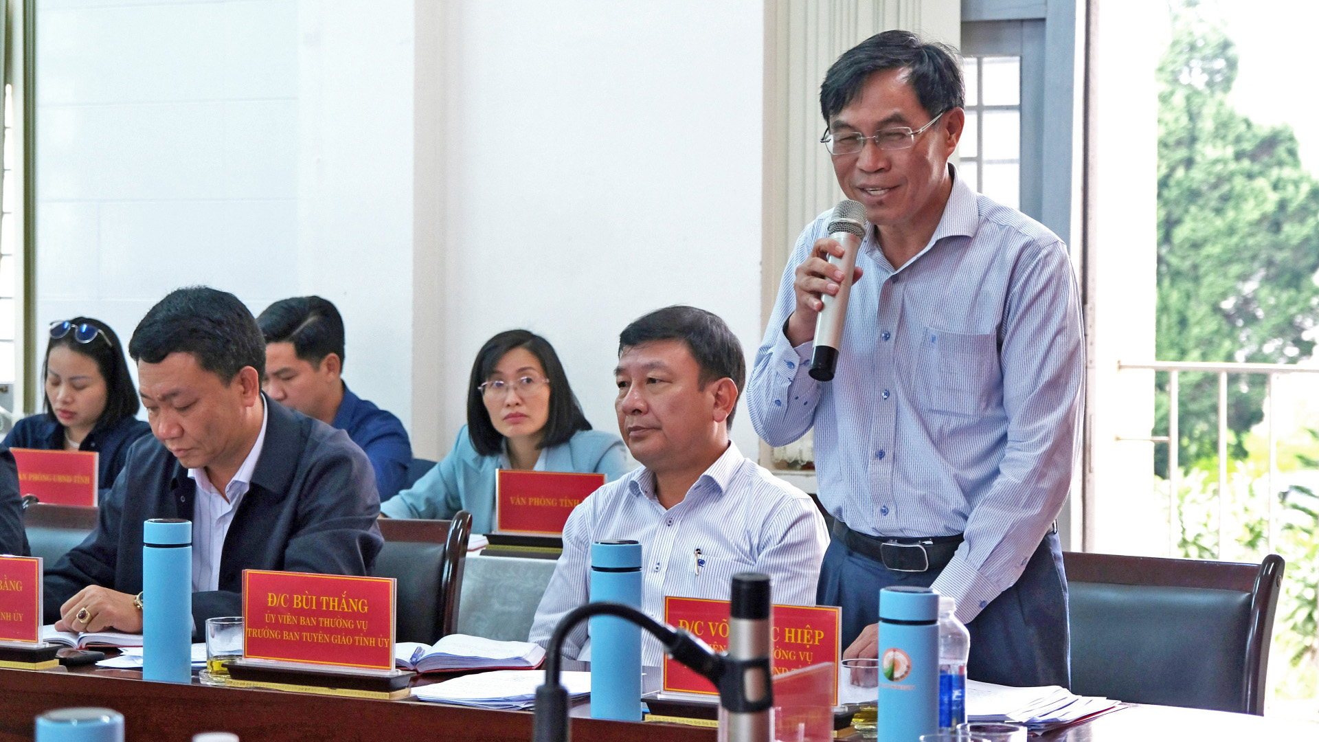Đồng chí Võ Ngọc Hiệp - Phó Chủ tịch UBND tỉnh phát biểu tại buổi làm việc