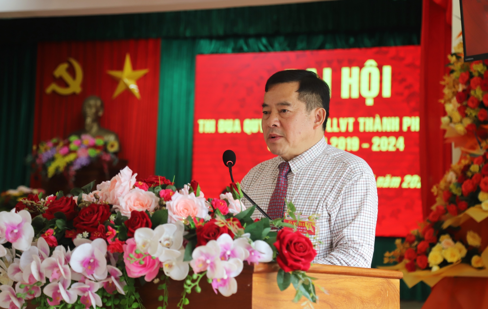 Chủ tịch UBND TP Bảo Lộc Nguyễn Văn Phương phát biểu khai mạc Đại hội