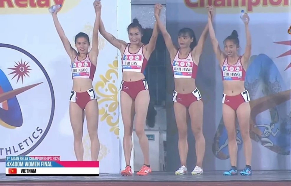 Đội 4x400m nữ Việt Nam xuất sắc phá kỷ lục quốc gia, giành HCV tại Giải điền kinh tiếp sức vô địch châu Á 2024