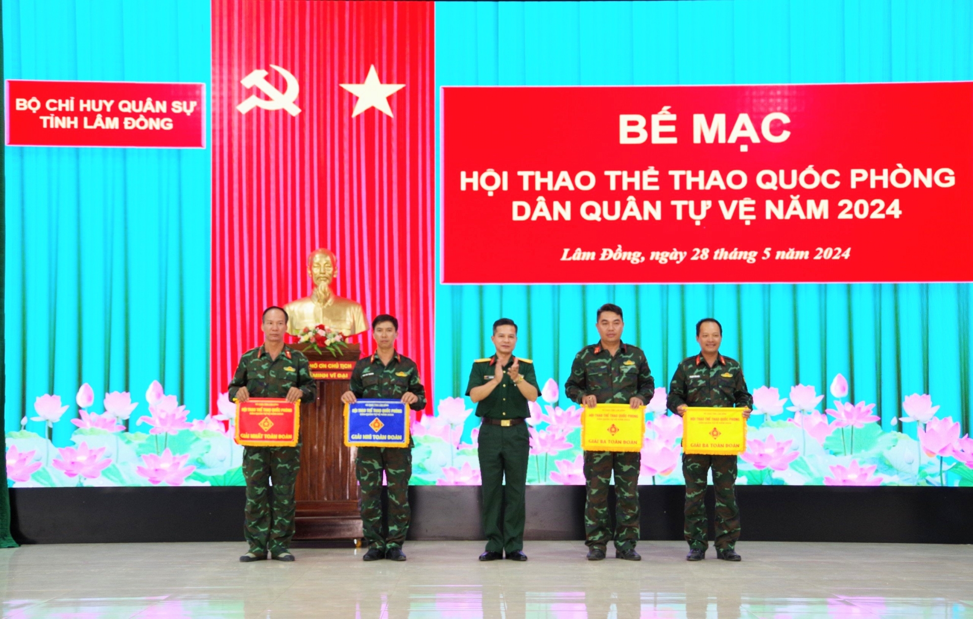 Ban CHQS huyện Lâm Hà nhất toàn đoàn Hội thao thể thao quốc phòng Dân quân tự vệ tỉnh