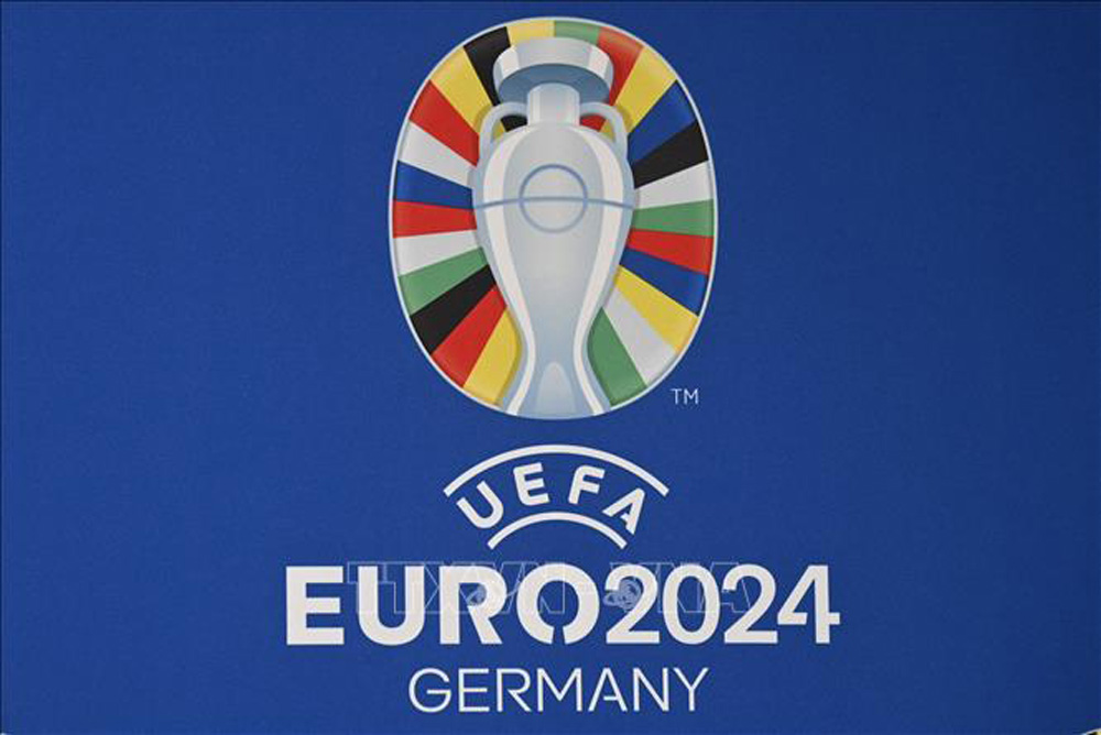 Biểu tượng UEFA Euro 2024 tại sân vận động Olympic ở Berlin, Đức. Ảnh tư liệu