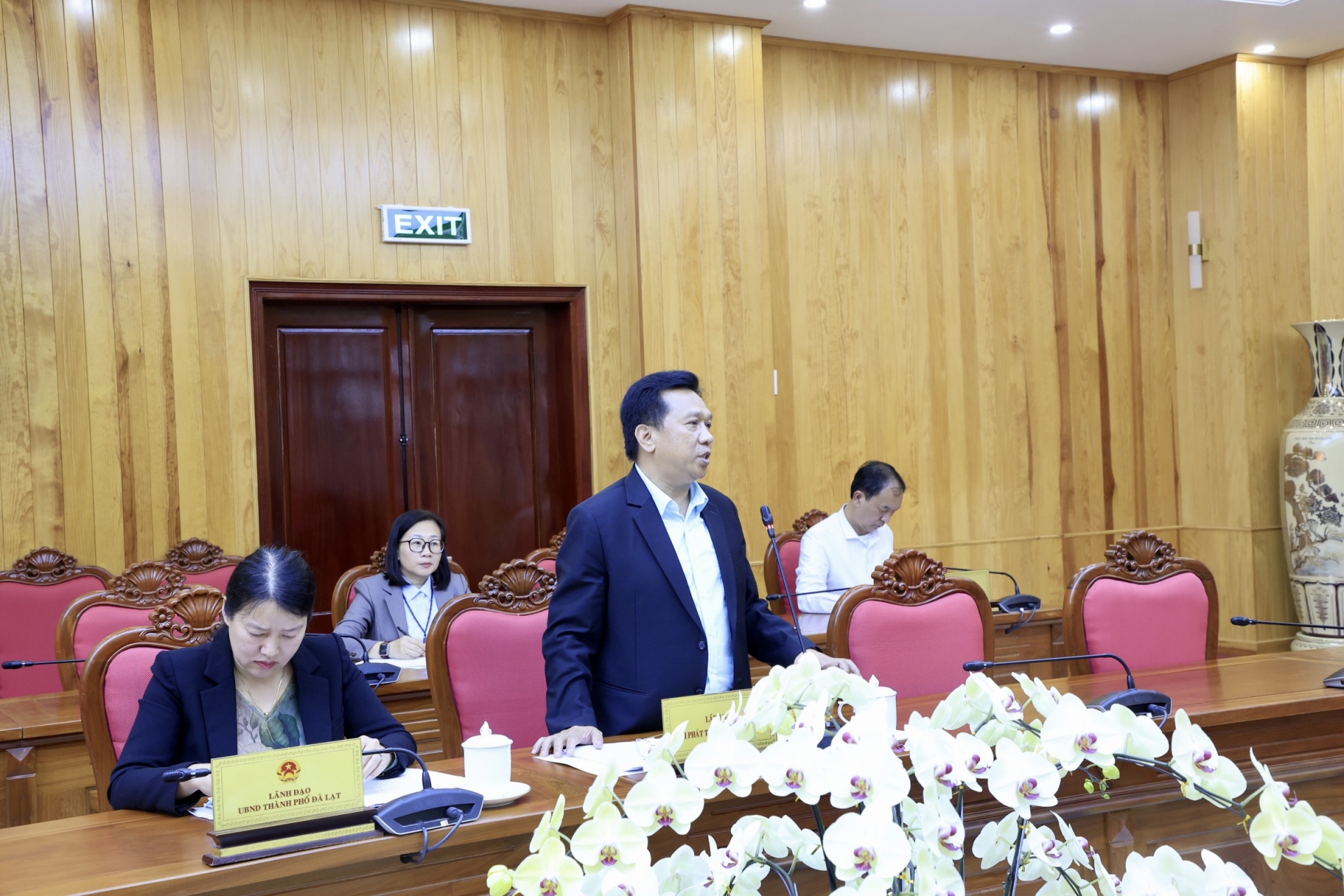 Ông Nguyễn Tấn Lộc – Giám đốc Đài Phát thanh và Truyền hình tỉnh Lâm Đồng, xác định các công tác chuẩn bị cho Chương trình phát sóng trực tiếp Lễ khai mạc Tuần lễ vàng Du lịch đã được triển khai