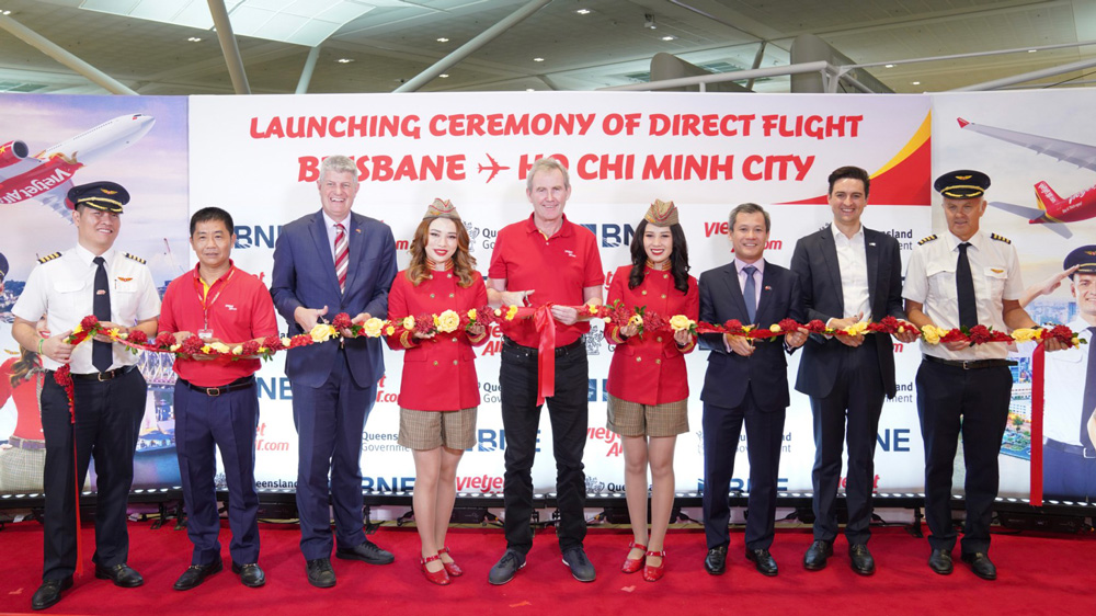 Vietjet chính thức khai trương đường bay giữa TP Hồ Chí Minh và Brisbane (Úc)