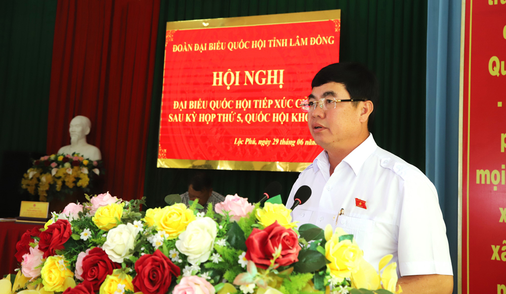 Đoàn ĐBQH đơn vị tỉnh Lâm Đồng tiếp xúc với cử tri huyện Bảo Lâm