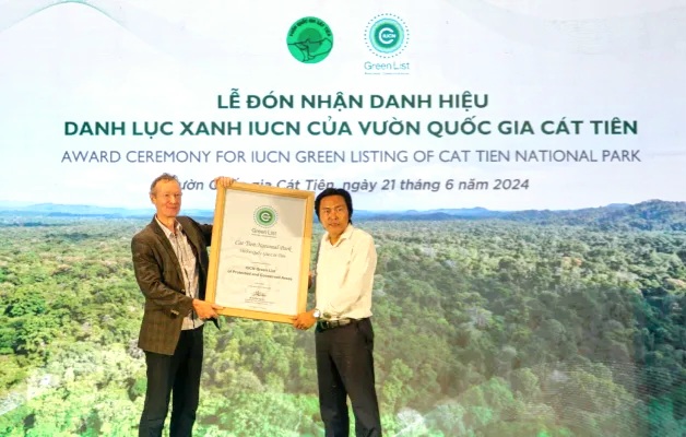 Vườn Quốc gia Cát Tiên đón nhận danh hiệu Danh lục Xanh