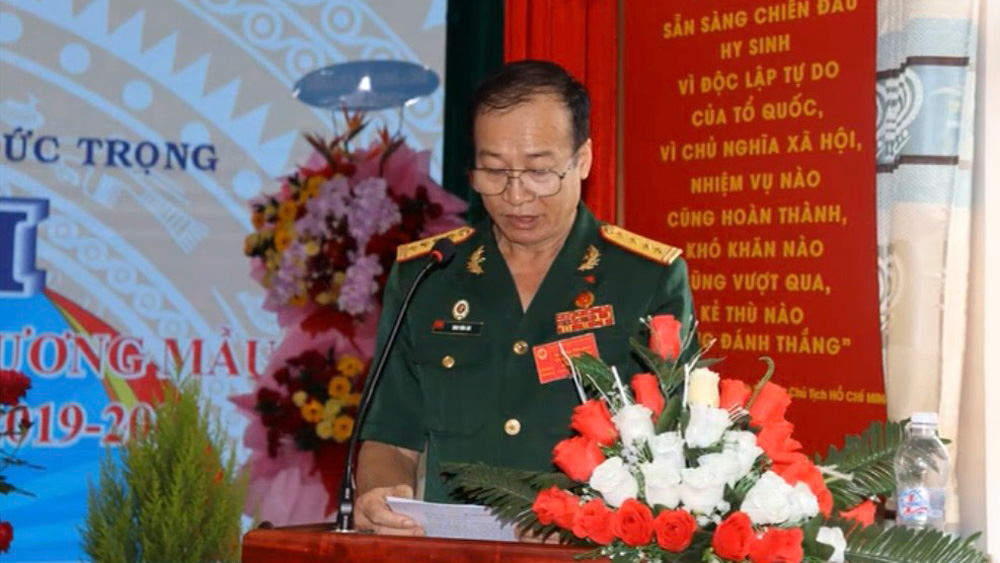 Đồng chí Mai Văn An - Chủ tịch Hội CCB huyện, phát biểu khai mạc Đại hội