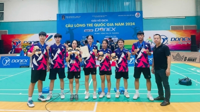 Lâm Đồng giành nhiều huy chương tại Giải Vô địch Cầu lông trẻ quốc gia
