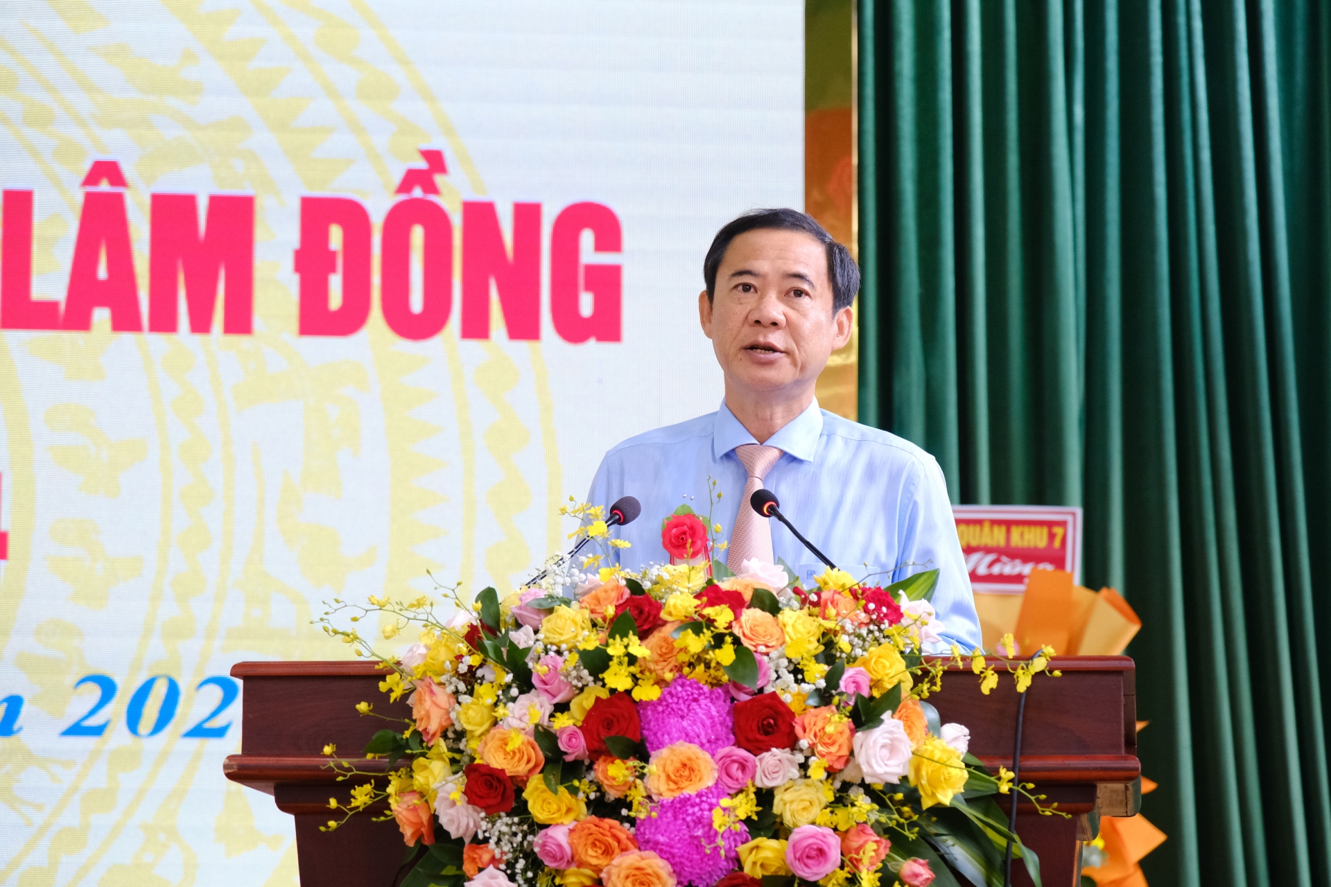Quyền Bí thư Tỉnh ủy Nguyễn Thái Học phát biểu chỉ đạo tại Đại hội 
