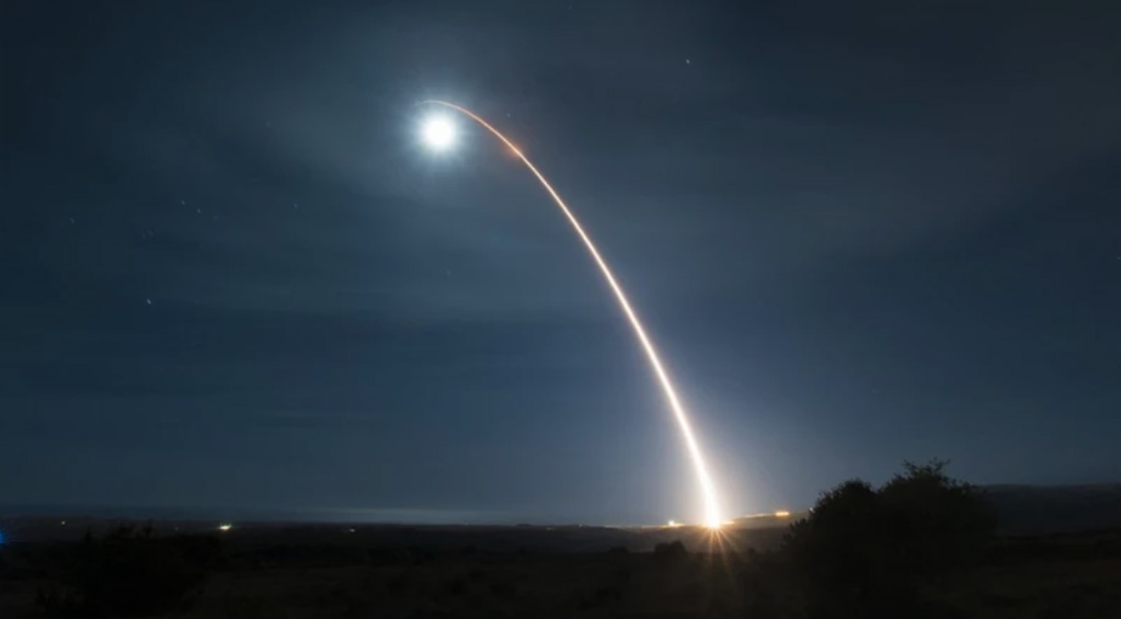 Một vụ thử tên lửa đạn đạo liên lục địa (ICBM) Minuteman III của Mỹ tại căn cứ không quân Vandenberg, bang California ngày 5/2/2020
