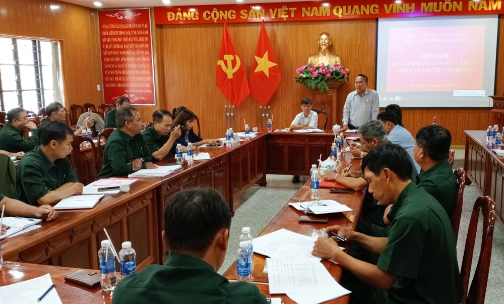 Hội CCB Lâm Hà: Tổng kết 20 năm thực hiện Nghị quyết số 09 của Bộ Chính trị