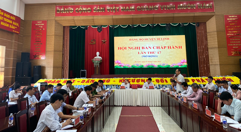 Hội nghị Ban Chấp hành Đảng bộ huyện Di Linh lần thứ 17