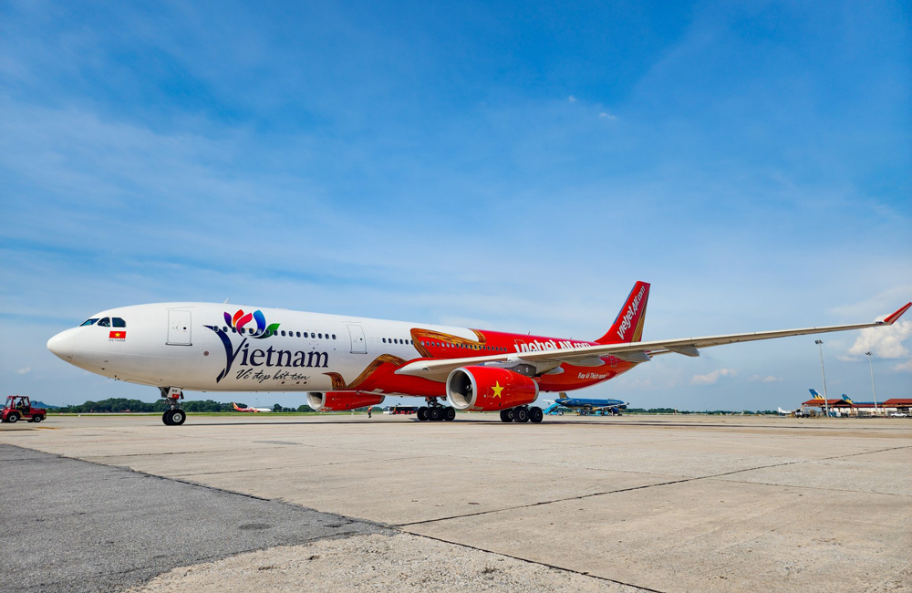 Vietjet đón tàu bay lớn cùng biểu tượng du lịch Việt Nam