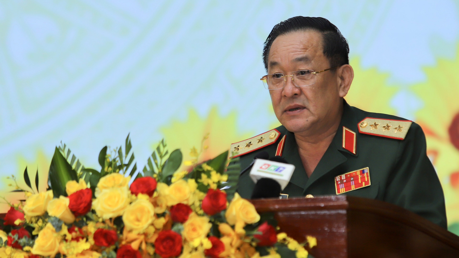 Thượng tướng Võ Minh Lương - Thứ trưởng Bộ Quốc phòng phát biểu chỉ đạo Đại hội
