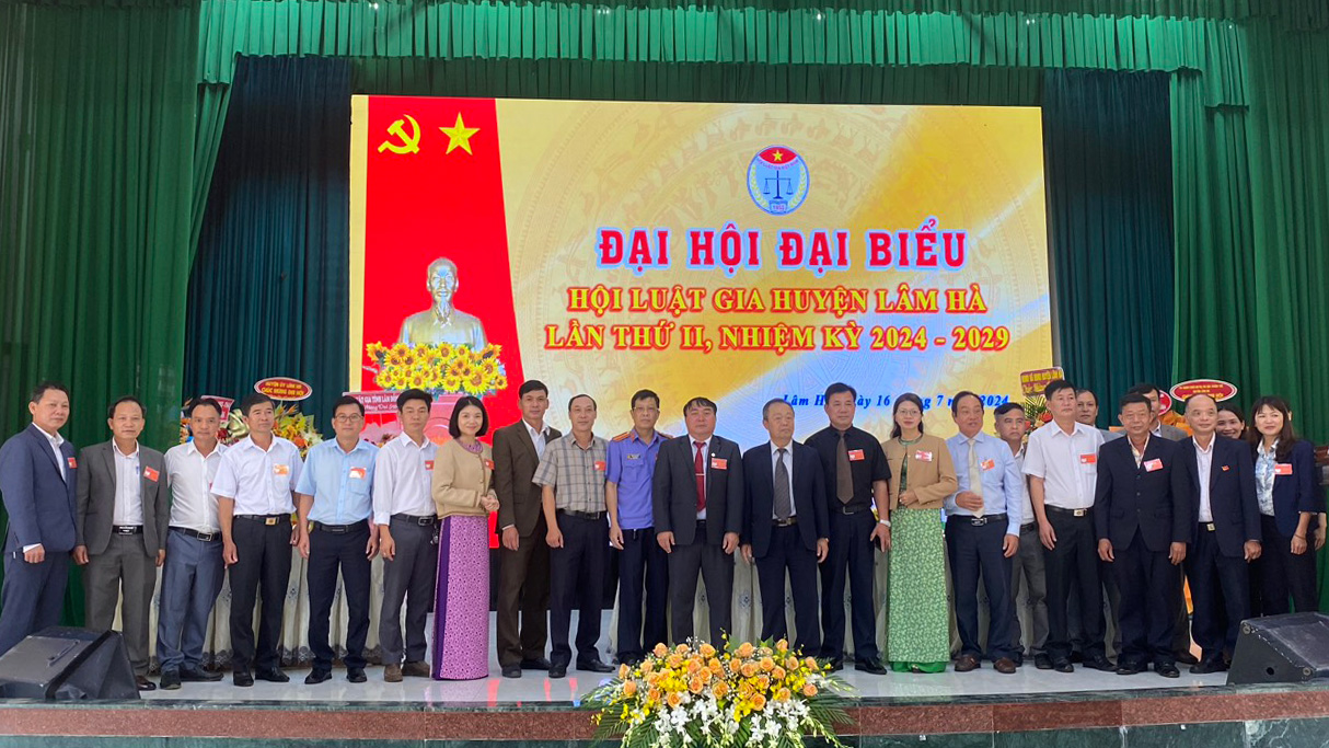 Ban Chấp hành Hội Luật gia huyện Lâm Hà khóa II, nhiệm kỳ 2024 - 2029 ra mắt Đại hội