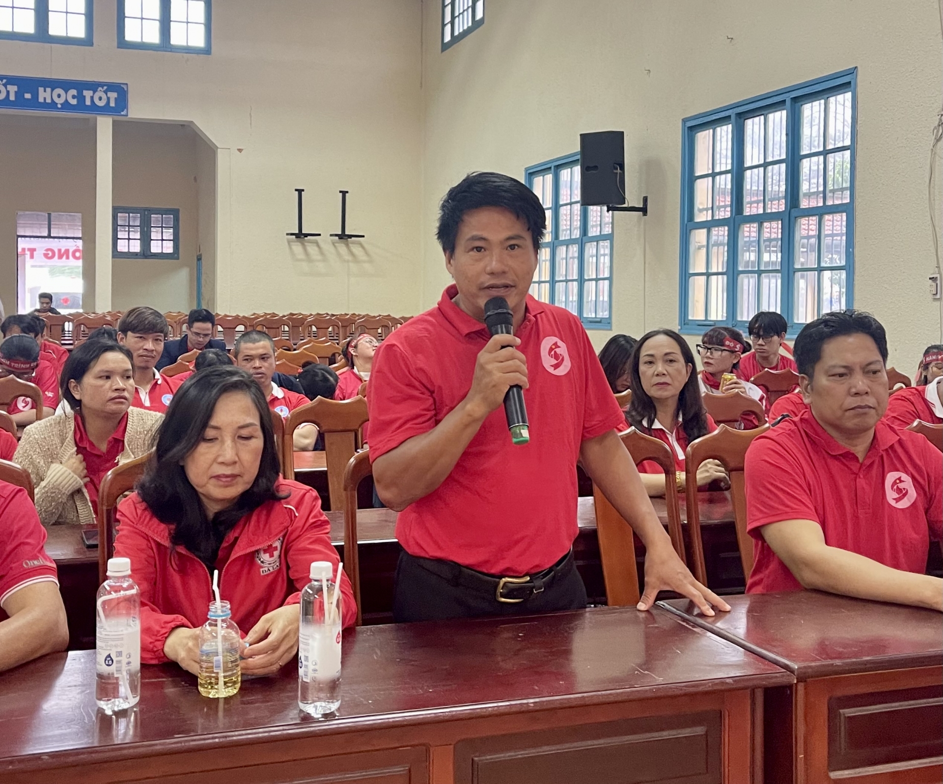 Ông Nguyễn Thành Tứ -Chủ tịch Hội CTĐ Bảo Lộc chia sẻ về kinh nguyện duy trì các đội, nhóm CLB hiến máu tình nguyện